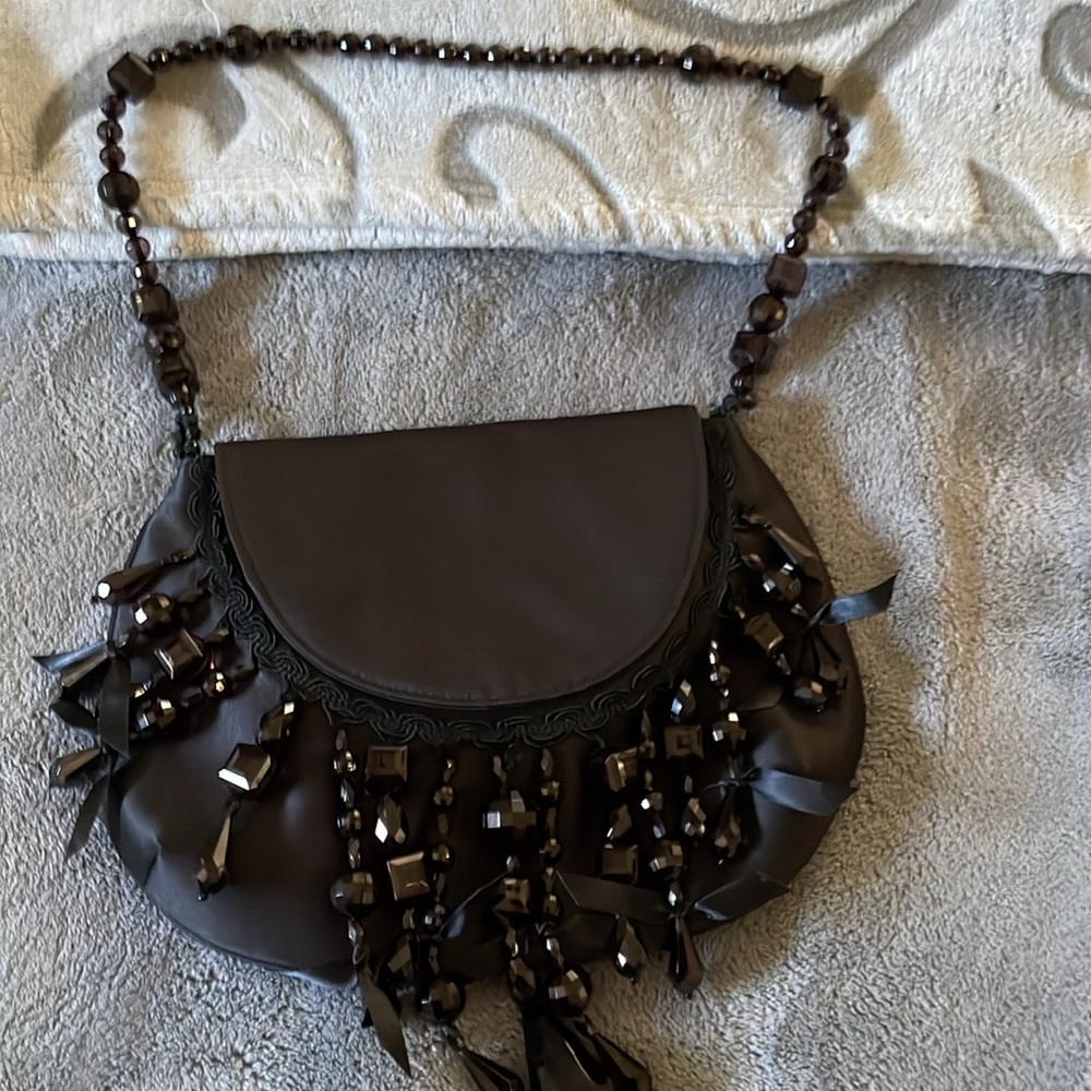 Sale🎉🎉Vintage Braccialini Firenze Tua black satin bag